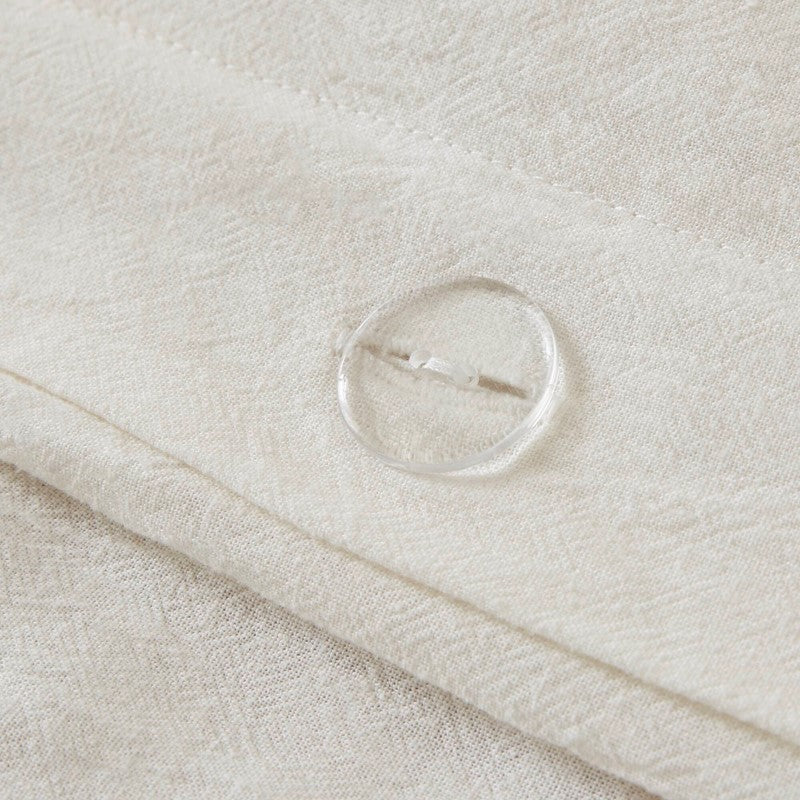 Linen Blend Double Flange Duvet Cover Set by Harbor House