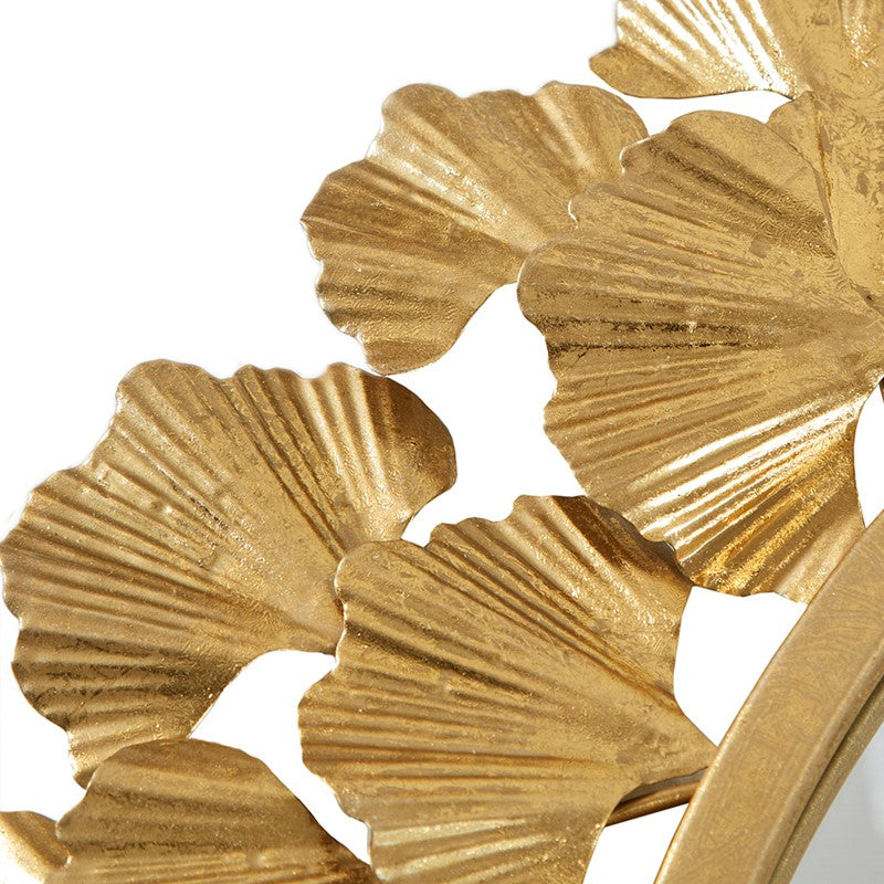 Eden Gingko Leaf Round Wall Mirror by Martha Stewart