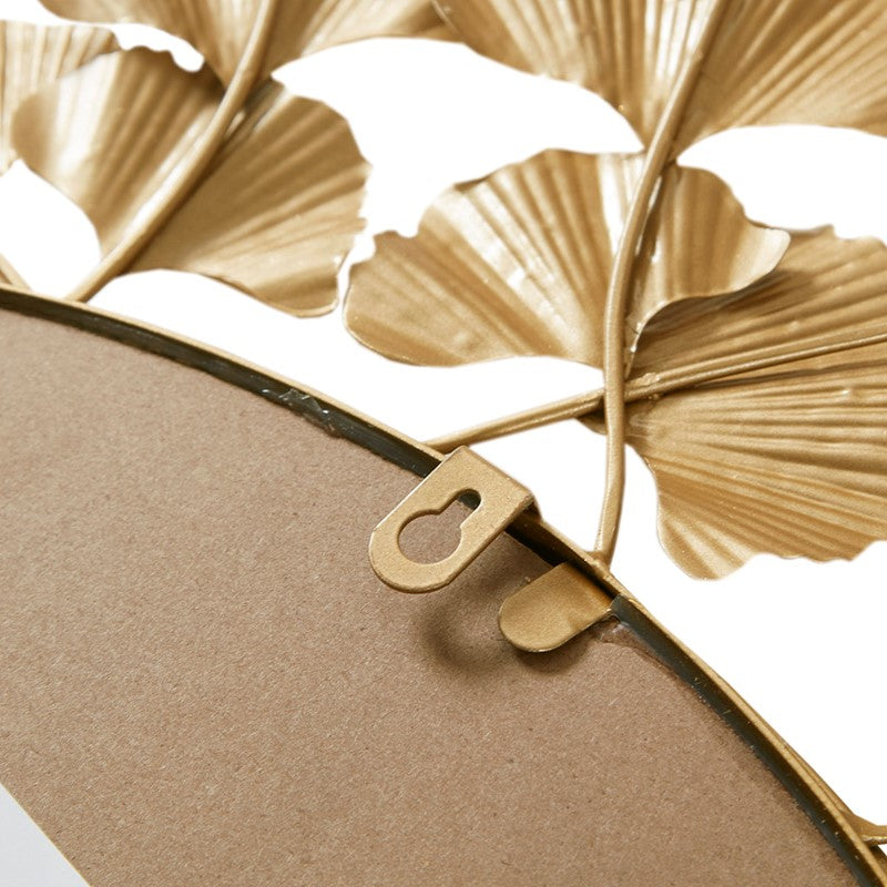 Eden Gingko Leaf Round Wall Mirror by Martha Stewart