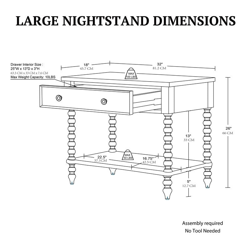 Beckett Large Nightstand