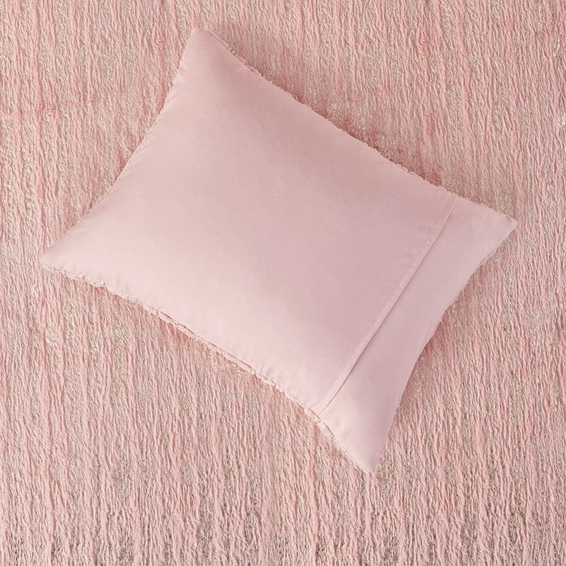 Naomi Metallic Print Faux Fur Comforter Set by Madison Park