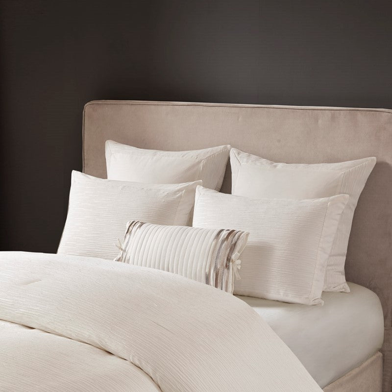 Hanae Cotton Blend Yarn Dyed 3 Piece Comforter Set by N Natori