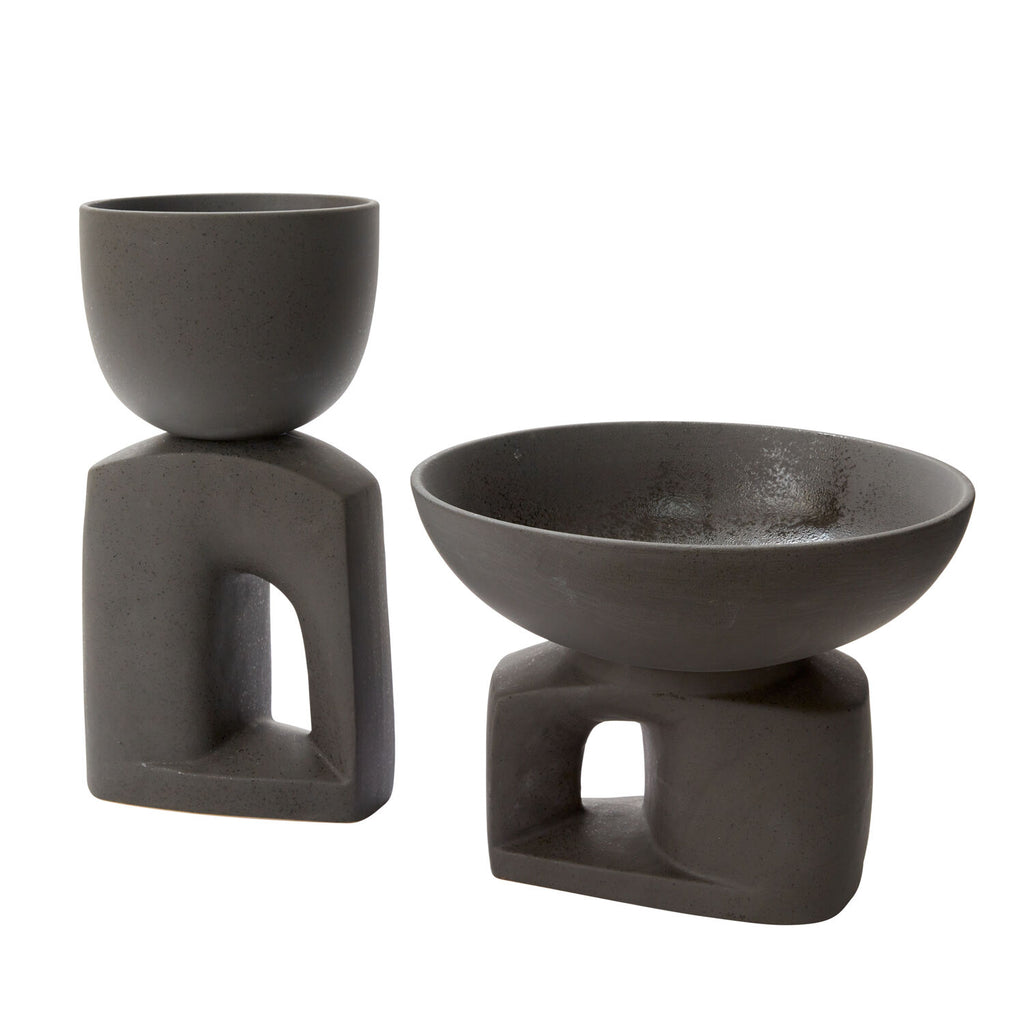 Black Decorative Sculpture Bowl