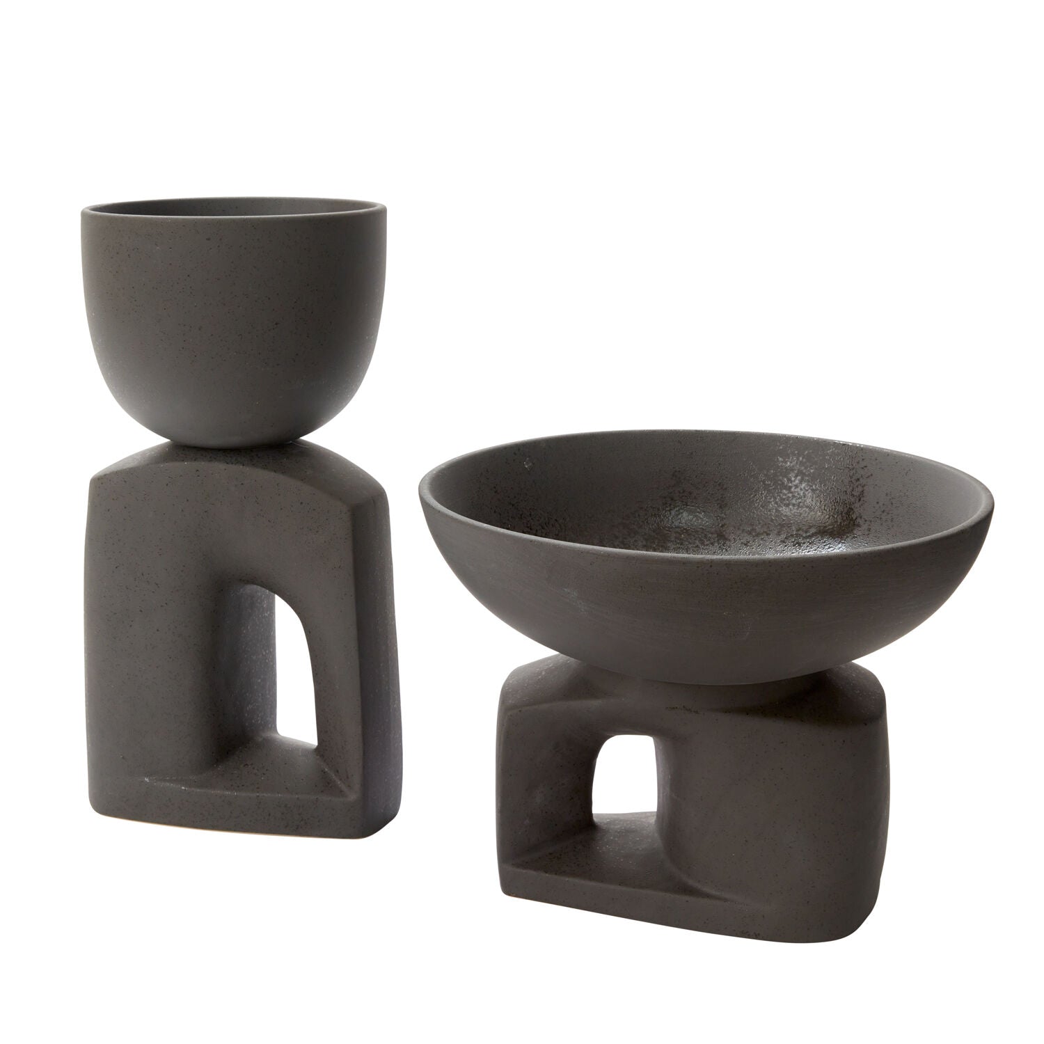 Black Decorative Sculpture Bowl