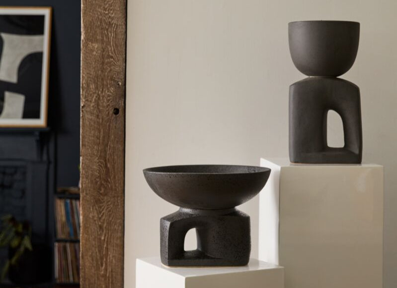 Black Decorative Sculpture Bowl
