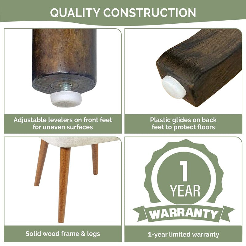 Nola Upholstered Dining Side Chairs with Cutout Back design (Set of 2)