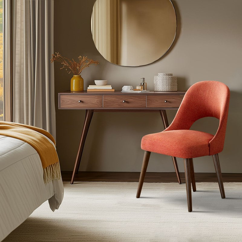 Nola Upholstered Dining Side Chairs with Cutout Back design (Set of 2)