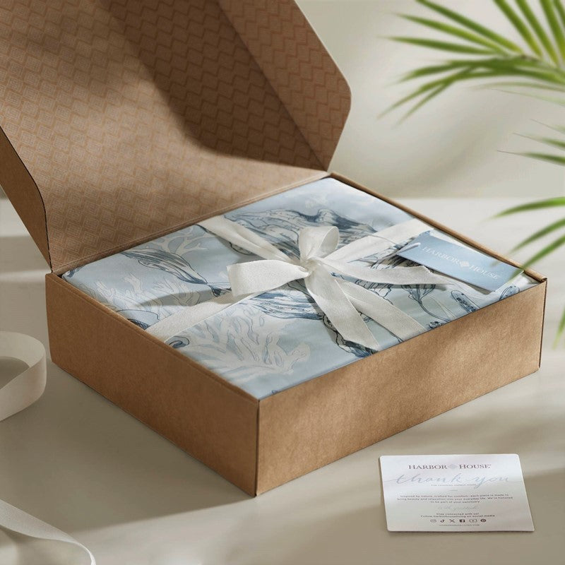 Paros Coral Reef 100% Cotton Sateen Duvet Cover Set by Harbor House