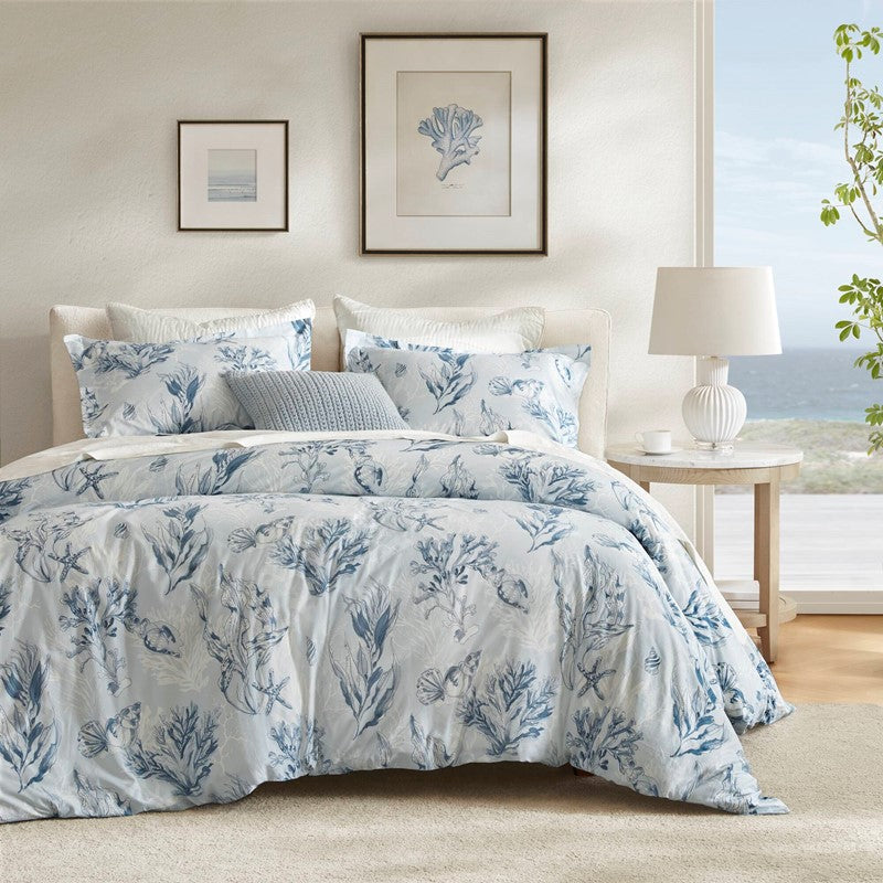 Paros Coral Reef 100% Cotton Sateen Duvet Cover Set by Harbor House