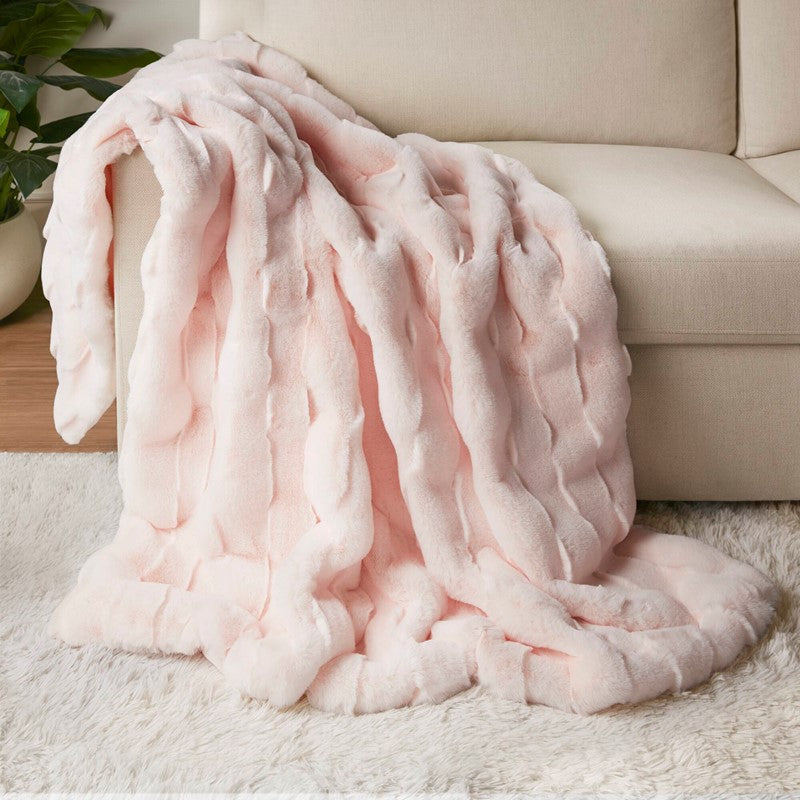 Vivienne Faux Fur Throw by Madison Park