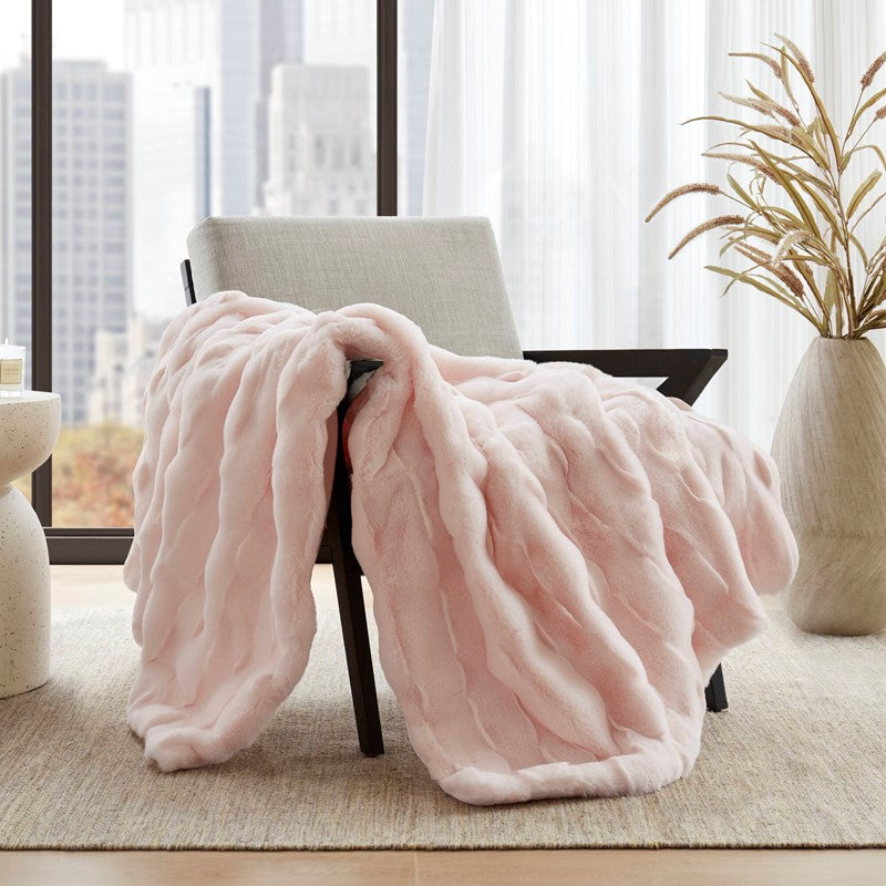 Vivienne Faux Fur Throw by Madison Park