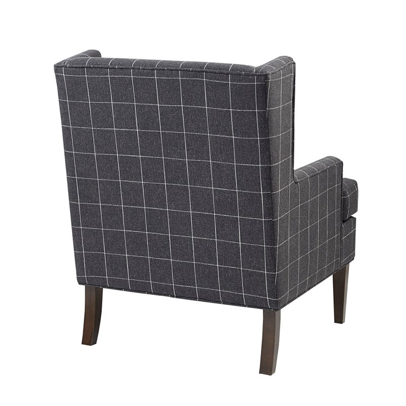 Decker Plaid Wingback Armchair by Martha Stewart