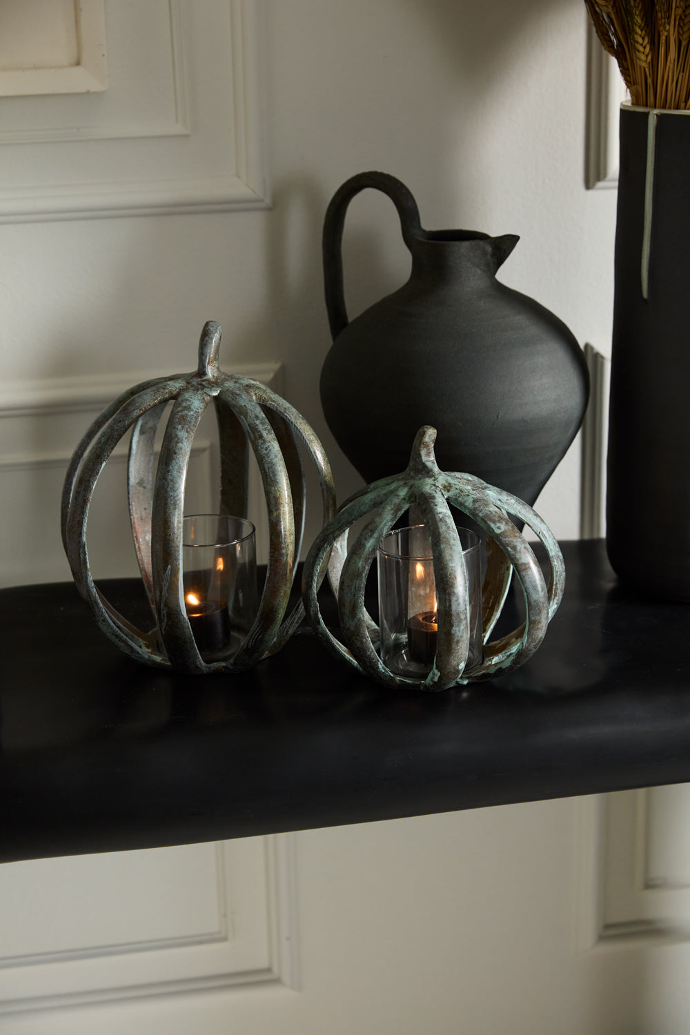 Patina Pumpkin Lantern