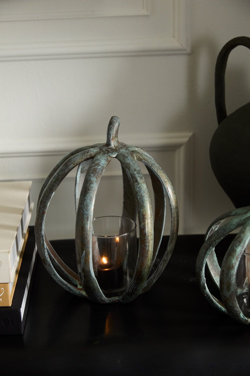 Patina Pumpkin Lantern