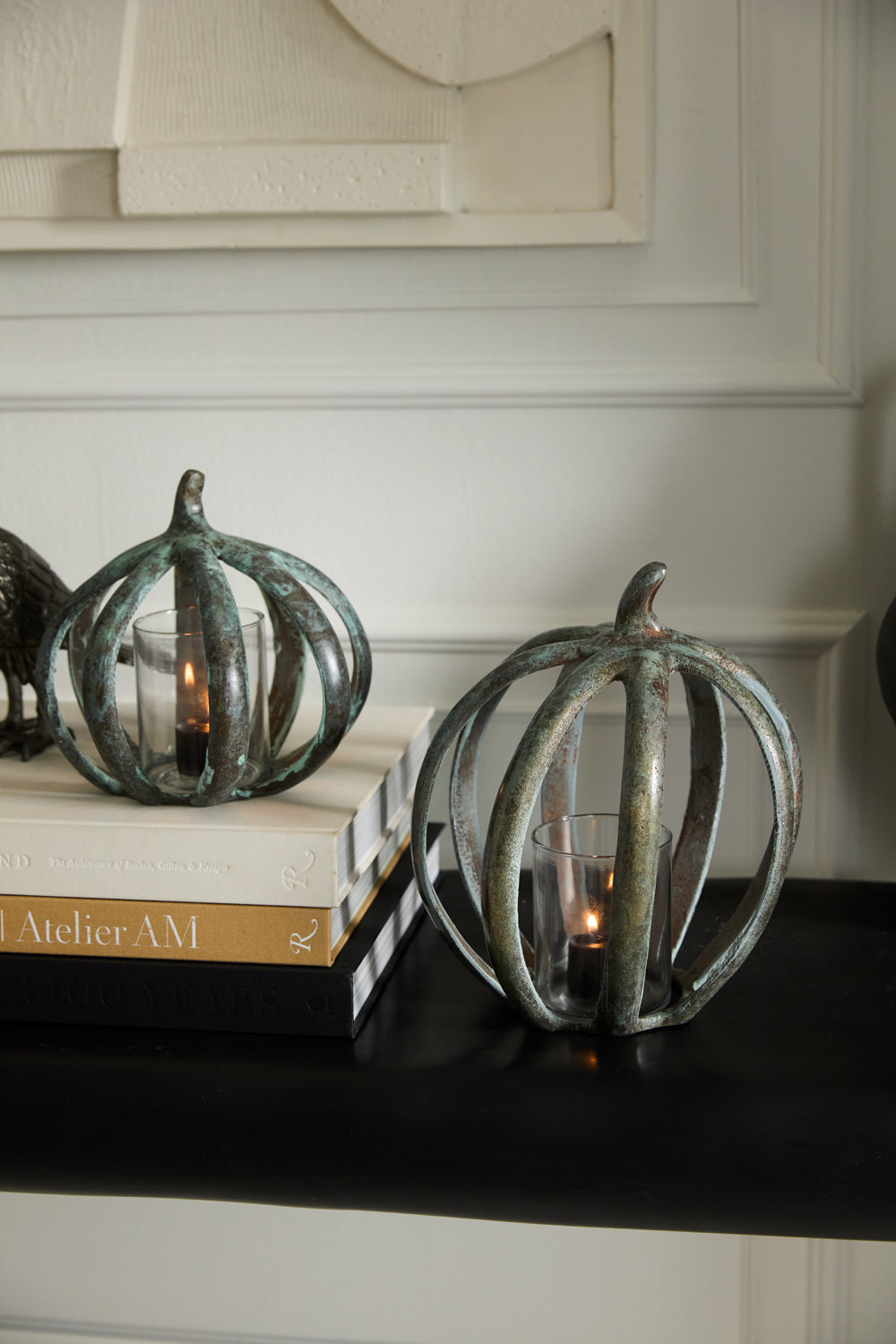 Patina Pumpkin Lantern
