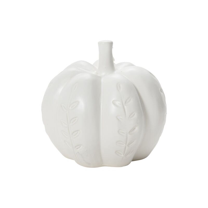 White Ceramic Pumpkin