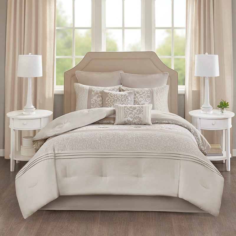 Ramsey Embroidered 8 Piece Comforter Set by 510 Design
