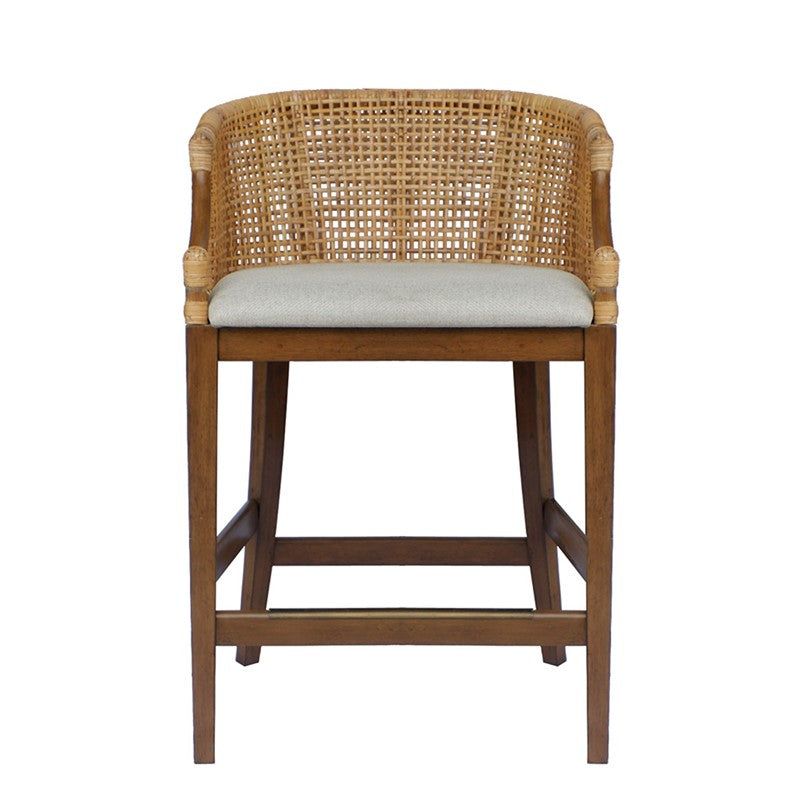Playa Handcrafted Rattan & Wood Counter Stool 25" H by Martha Stewart
