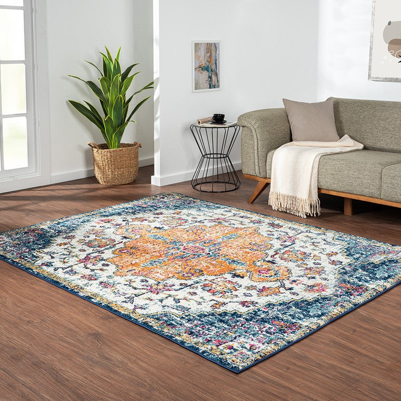 Mateo Boho Medallion Woven Area Rug by Madison Park