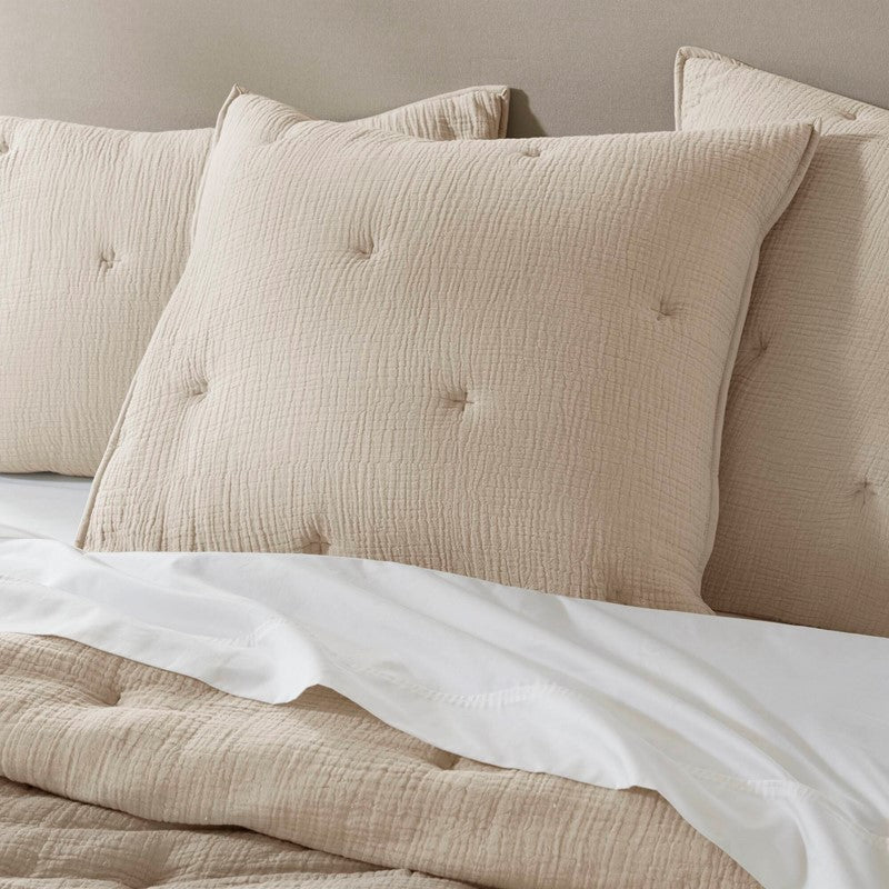 Breeze Cotton Gauze Embroidered Euro Sham by Harbor House