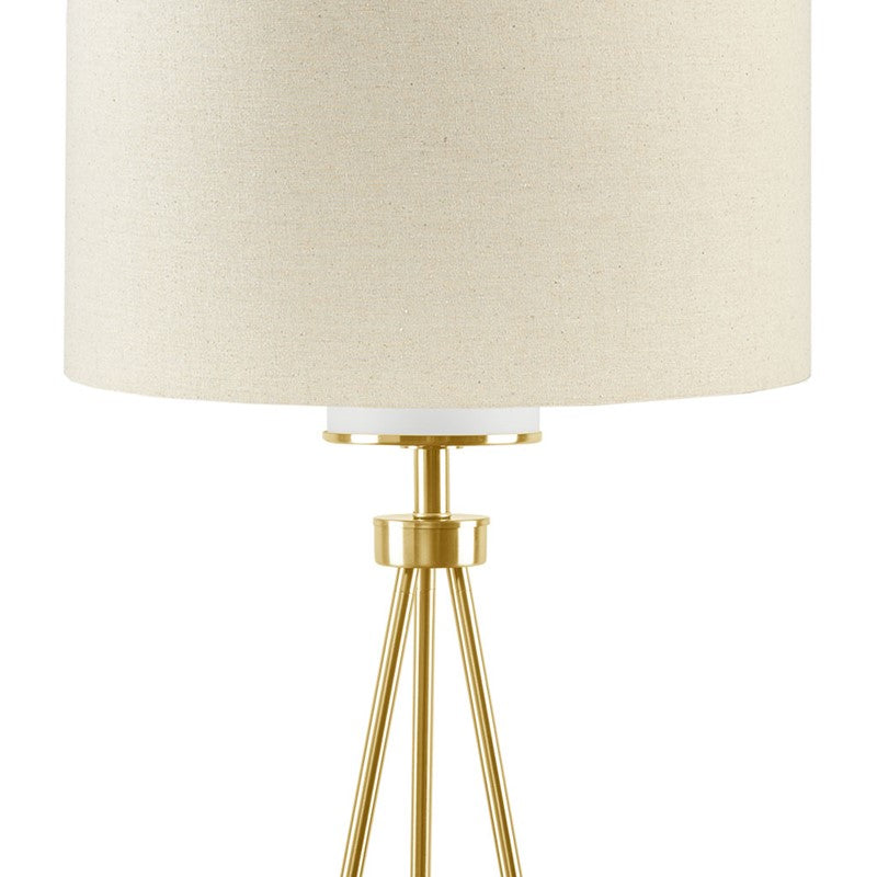 Metal Tripod Floor Lamp with Glass Shade