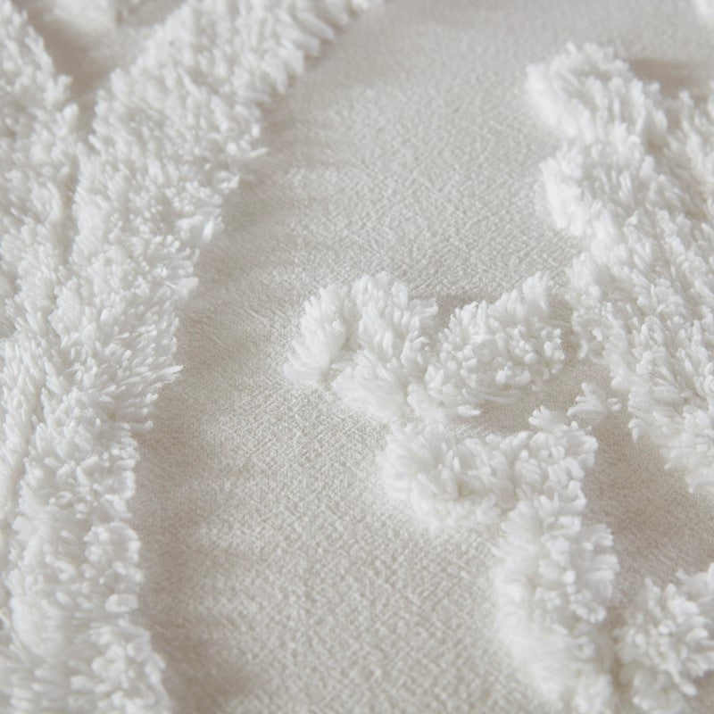 Viola 3 Piece Tufted Cotton Chenille Damask Duvet Cover Set by Madison Park