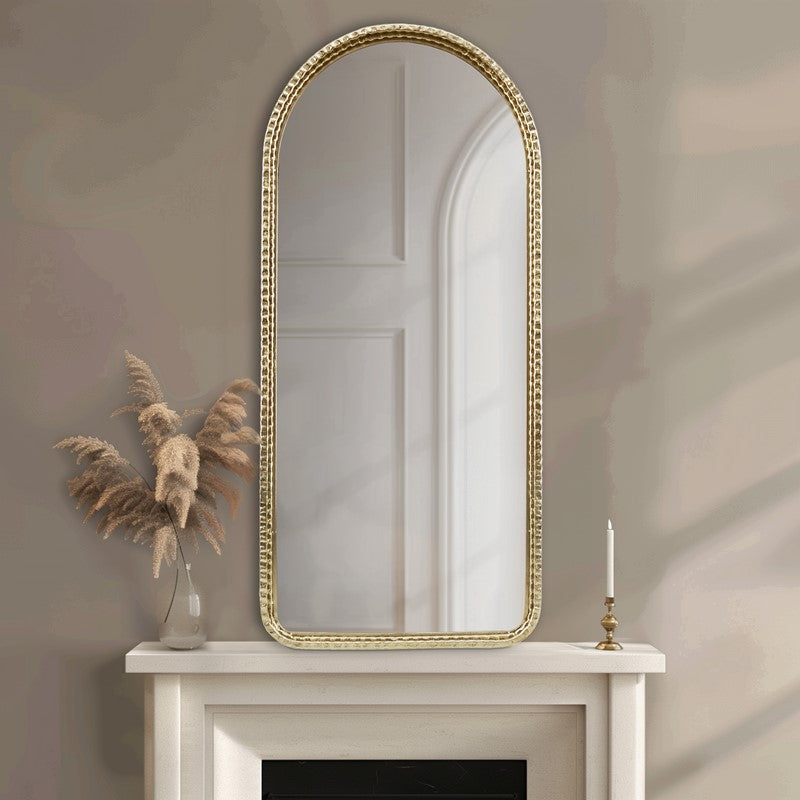 Mia Gold Metal Arch Wall Mirror