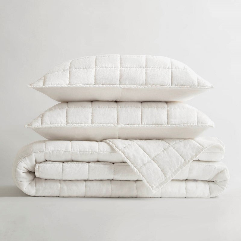 French Flax Linen Garment Washed Quilt Set by Harbor House