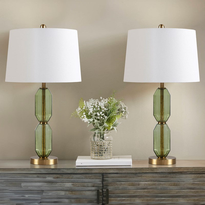 Zirconia Faceted Glass Table Lamp