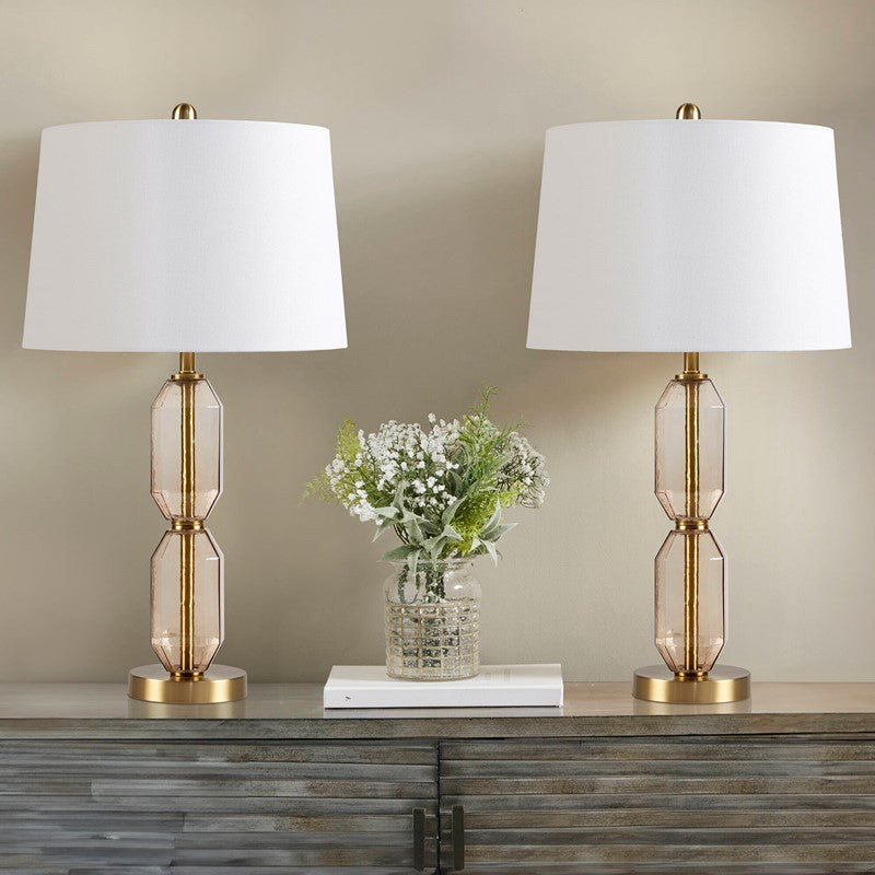 Zirconia Faceted Glass Table Lamp